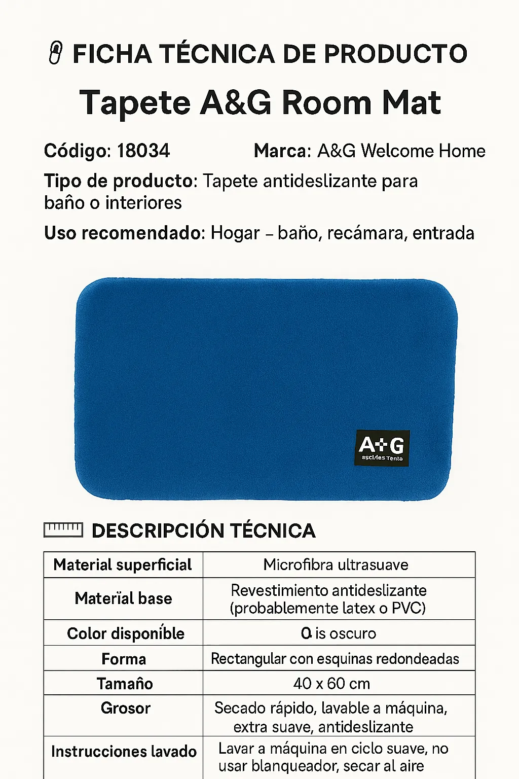 TAPETE LISO GRANDE EL TAPETE CHICO 2221